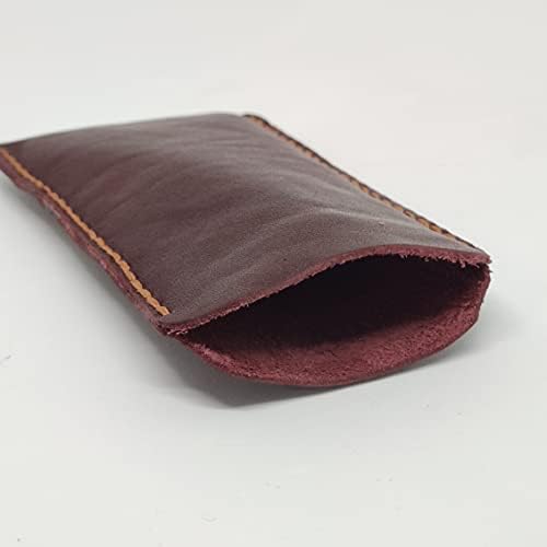 Чанта-кобур от естествена кожа за Motorola Moto G9 (Индия), Калъф за телефон от естествена кожа, ръчна изработка, Изработени по поръчка Кожен Калъф-чанта за носене, Вертикал