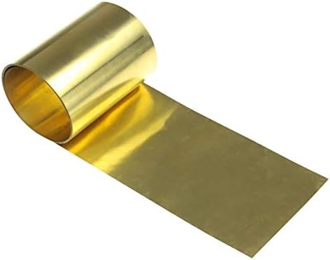 Месинг лист HUILUN H62 Месинг лист за метални изделия с Дебелина 0,4 мм, месингови плочи с дължина 3000 мм /118,11 инча