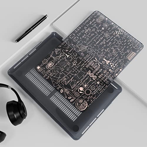 Защитен калъф TeDaWen за MacBook Air 13 инча 2022-2020, MacBook Air 13 инча A2337 M1 A2179 A1932 с сетчаткой, Бронзов калъф за лаптоп и капака на клавиатурата (Схема на формули) от розово злато 3