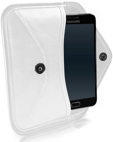Калъф BoxWave, който е Съвместим с Samsung Galaxy S9 + Exynos (Case by BoxWave) - Луксозни Кожена чанта-месинджър, дизайн своята практика-плик от изкуствена кожа за Samsung Galaxy S9 + Exynos - цвят сло