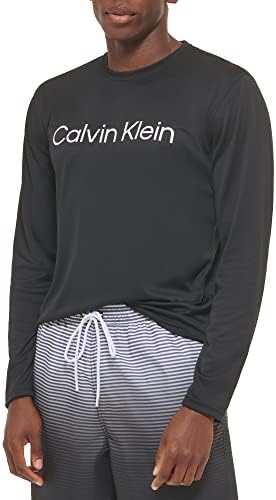 Calvin Klein Мъжки Лека Бързосъхнеща Дрехи с дълъг Ръкав 40 + Защита UPF