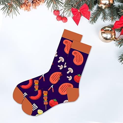 Коледни Чорапи Унисекс За Възрастни, Домашни Спални с Удобни Меки и Еластични Чорапи Новост, Меки Сладки Коледни Чорапи на Дядо Коледа