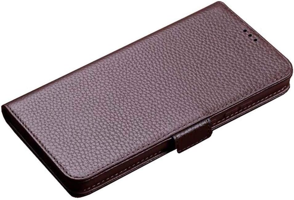 Чанта-портфейл от естествена кожа с шарени личи COEPMG, устойчив на удари калъф с панти капак за Apple iPhone 11 Pro Max (2019) 6,5 инча [Държач за карти] [Стойка] (Цвят: кафяв)