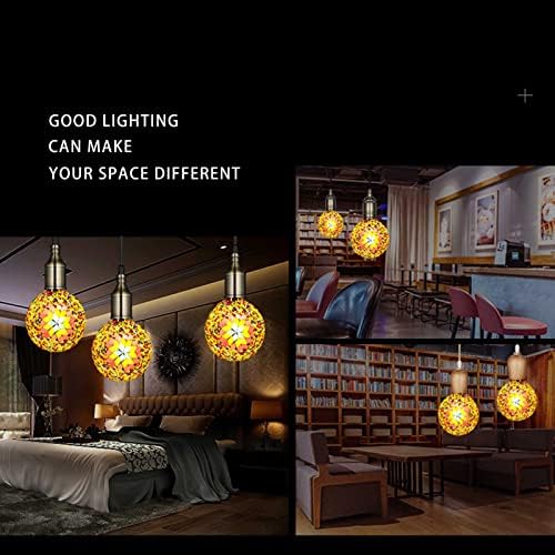 Многоцветен Led лампа Xianfei, Декоративна 3D Лампа с нажежаема Жичка за Фойерверки G125, Лампа с нажежаема Жичка с Цветен топка, Цокъл E27, AC85-265V, 2700k (Топла Светлина)