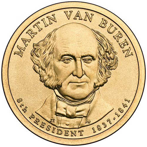 2008 Р Позиция Сатен завърши Президентския долар Мартин Ван Бюрена Избор на Монетния двор на САЩ, Без да се прибягва