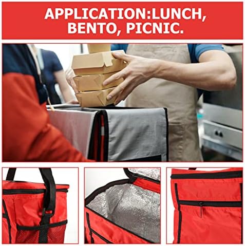 DOITOOL Преносима чанта за Bento-Ланча, Изолирани Хранителни чанти, Изолирано Чанта за доставка на храна, за многократна