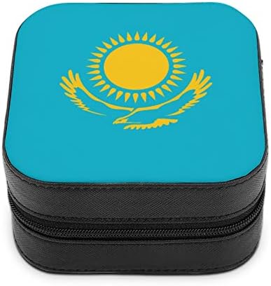 Флаг Казахстан Дамски Пътна Малък Ковчег Премиум-Клас За Бижута, Колие, Пръстен, Органайзер За Съхранение, Мини-Витрина