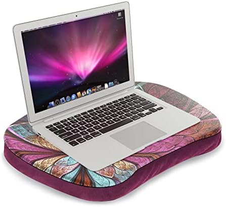 QIELIZI Laptop Desk - Портативен бюрото за вашия лаптоп в скута си с възглавница-валяк е подходящ за лаптоп с диагонал