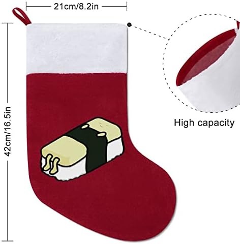Сладък Суши от Яйца Персонализирани Коледни Чорапи Домашна Коледна Елха Висящи Украса За Камината