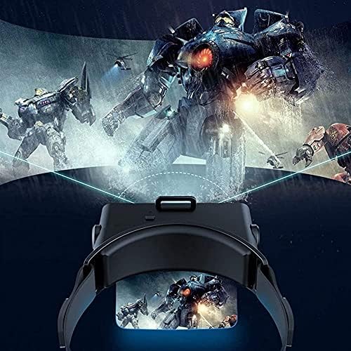 MXJCC 3D VR Слушалки Очила за виртуална реалност - Слушалки с 3D Vr Очила за видео и игри, съвместими с вашия смартфон