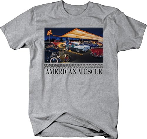 Американската Мускулната Класическа Тениска Hotrod Car Truck Drive-in Круиз с Графичен Модел за Мъже