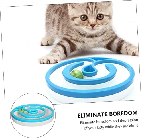 Ipetboom Toy Swing Blue Забавни Закачка Играчки за котки, Творчески Движат Забавни Умствени Интерактивни Въртящи се Писклив