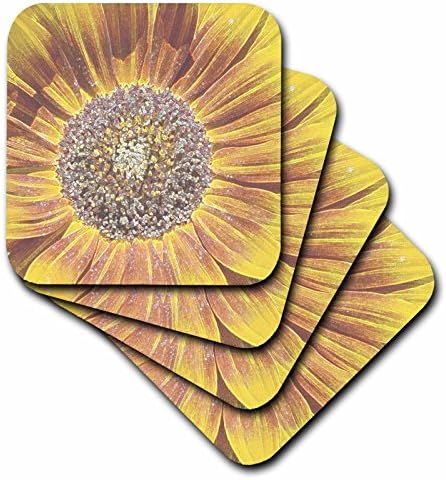 3dRose CST_32606_4 Кристални аранжировки от Цветя във формата на Слънчогледи, вдъхновен от природата -Влакчета за керамични плочки, комплект от 8
