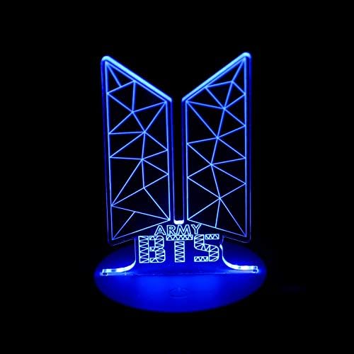 Kpop BTS Bangtan Момчетата 16 Цвята с Дистанционно Управление Led нощна светлина USB Акрилни Домашна Украса на Стаята