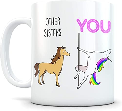 Подаръци сестри от сестрите - Сантиментални подаръци за сестрите от брат - Страхотен подарък невестке - Забавно кафеена чаша за сестри - Страхотни подаръци на сестр?