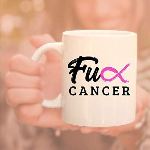 Veracco Fck Рак На Розовата Лента Керамични Кафеена Чаша Мотивационни Вдъхновяваща Поднимающая Настроение Забавни Подаръци От Рак На Гърдата За Жени ChemoSurvivor