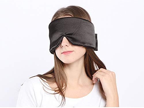 GUANGMING - Коприна маска за сън, удобна превръзка на главата, Топъл компрес за сухота в очите, с Най-добър нощен Спътник