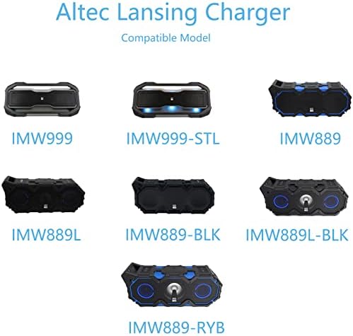 18 Адаптер ac Зарядно устройство за Altec Lansing IMW999 IMW999STL IMW889 IMW889L IMW889-BLKC ROCKBOX XL Безжична Bluetooth Високоговорител MID 2390819 2390520 JT012-1802500 Altec Lansing захранващ Кабел