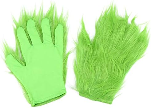 NUOBESTY/ 1 чифт зелени ръкавици за cosplay, Коледни аксесоари за cosplay, костюмные ръкавици, аксесоари за коледните празници и партита