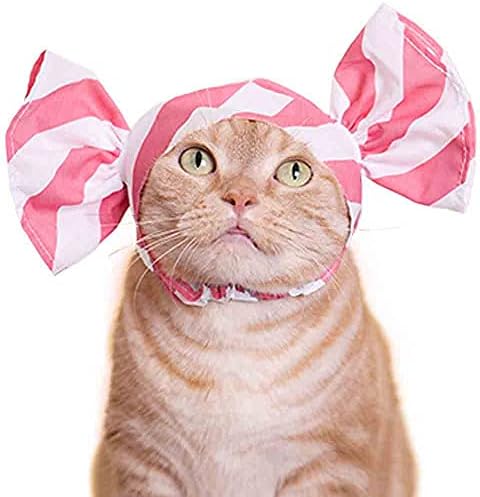 Шапка за котки Kitan Club - Сляпо кутия за шапки за домашни любимци включва 1 от 6 най-сладкото стилове - Мека, удобна