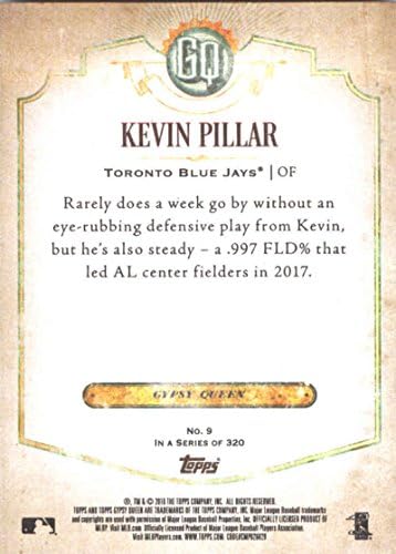 2018 Бейзболна картичка Topps Gypsy Queen 9 Кевин Пиллара Торонто Блу Джейс - GOTBASEBALLCARDS