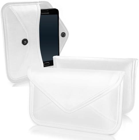 Калъф BoxWave, който е Съвместим с LG Tribute Royal (калъф от BoxWave) - Луксозни Кожена чанта-месинджър, дизайн своята