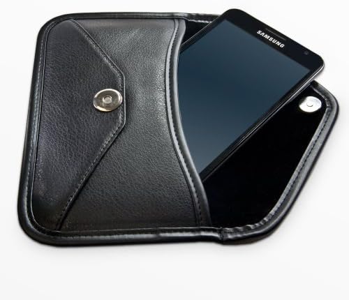 Калъф BoxWave, който е Съвместим с Oppo AX5s (Case by BoxWave) - Луксозни Кожена чанта-месинджър, дизайн своята практика-плик