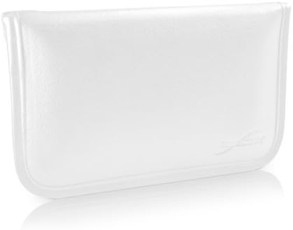 Калъф BoxWave, който е Съвместим с Motorola Moto G6 Forge (калъф от BoxWave) - Луксозни Кожена чанта-месинджър, дизайн