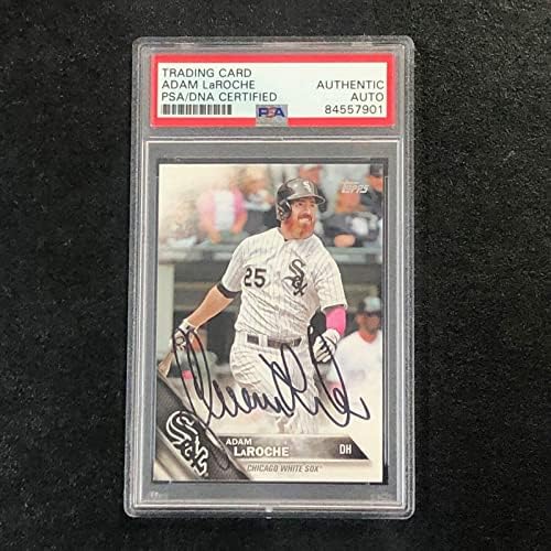 Topps Series One 131 Адам Laroche Подписано на Картата PSA С Надпис Auto White Sox - Бейзболни картички С автограф