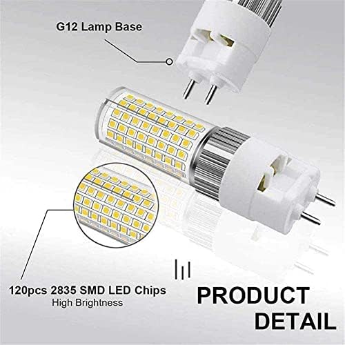 HXIA 3X G12 20 W led лампа, нерегламентирани лампа G12 AC85 ~ 265 В, еквивалентна замяна на 150 W халогенна лампа G12.Студена Бяла 6000K