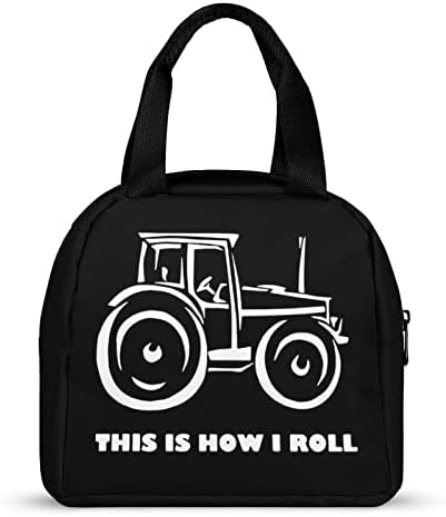 This is How I Roll Farming Фермер Трактор Изолирано Чанта за Обяд за Еднократна Употреба Bento Box Охладител Мъкна Херметични Контейнери с Пакети Лед за Жени, Мъже