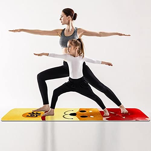 Килимче за йога с дебелина 6 мм, с принтом китайски Кучета Shiba-Ин, Екологично Чисти Постелки за упражнения от ТПЭ, Подложка за Пилатес Йога тренировки, основен фитнес