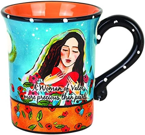 Керамични Кафеена чаша Aviv Judaica Woman of Valor обем 12 грама от Джесика Спорн - Eishet Chayil, Чаша за пиене Любима жена, Иудаический подарък за Деня на майката, Деня на Св. Валентин,