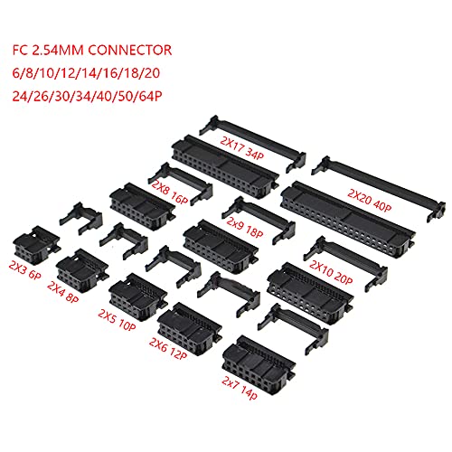 10ШТ FC-6/8/10/12/14/16/18/20/30/40/50/64 ПИНОВ Конектор с клъстер съединител IDC със стъпка 2.54 мм за проводници 1.27