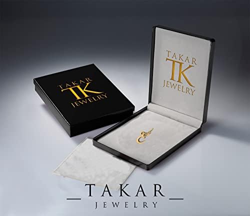 Takar Златен медальон с начална буква За колиета, 14 До Златното колие с голяма буква A-Z, Бижута за мъже И жени. Произведено