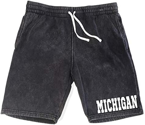 Мъжки къси панталони Koyotee Michigan State V692 Винтажного Черен цвят отвътре