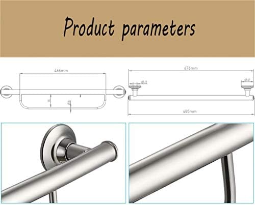 Парапети за закрепване към стената на ваната OMOONS, Парапети, ръкохватки за баня, Стенни Закачалка за кърпи с Прави
