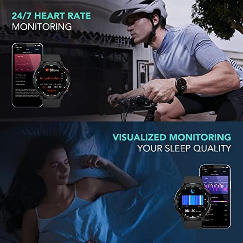 Смарт часовници SKG V9C за мъже и жени, Умни часовници с GPS за Android и iPhone, фитнес следи с честота на сърдечния