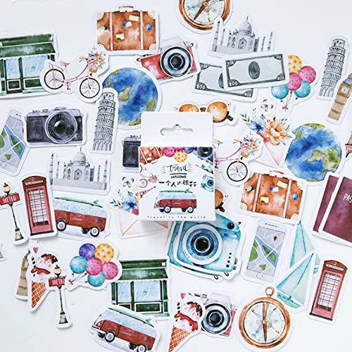 Етикети за scrapbooking (46 бр.), Набор от стикери за пътуване Fecsam, Стикери за Дневник почивка, Декоративни Стикери