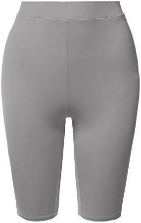 Дамски Основни Байкерские къси панталони-бермуди A2Y от полиестер за йога с висока засаждане до средата на бедрото (S-3XL)