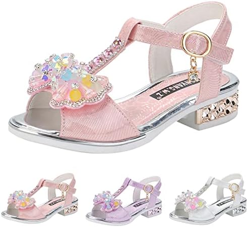 Qvkarw/ Детски обувки; Модни Сандали на дебела подметка с диаманти и пеперуди; Летни Студентски Танцови обувки на Принцесата-балерина