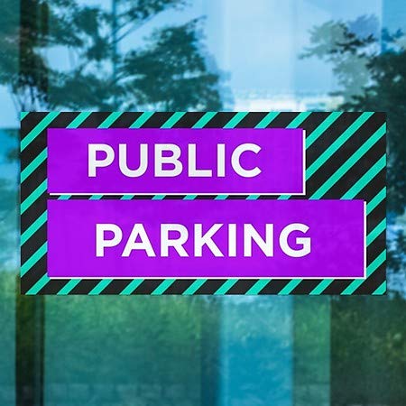 CGSignLab | Перваза на прозореца Обществен паркинг - Модерен блок | 24 x12
