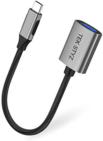 Адаптер Tek Styz USB-C USB 3.0 е подходящ за Motorola Moto E7 Plus OTG Type-C/PD мъжки USB 3.0 женски конвертор. (5 gbps)
