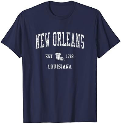 Тениска New Orleans Louisiana LA С Винтажным Спортен дизайн