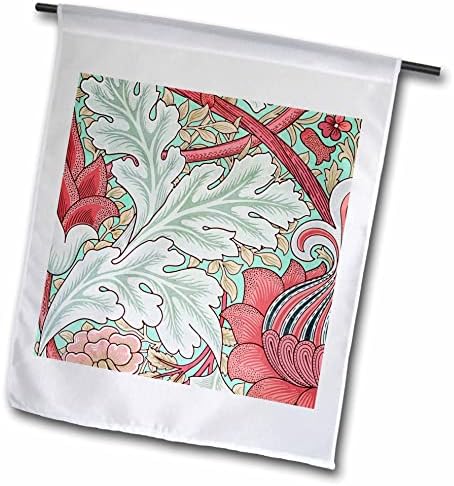 Триизмерно зелена слонова кост и розови цветя в стил ар нуво - знамена (fl-371731-1)