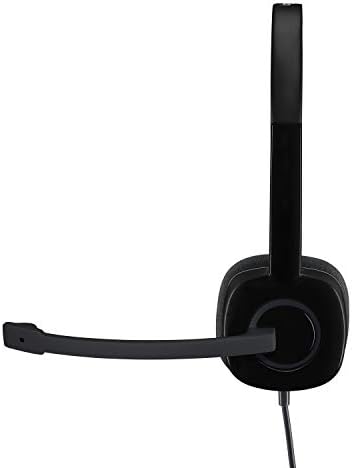 Аналогов стерео слушалки Logitech 3,5 мм H151 с микрофон Бум - Черен