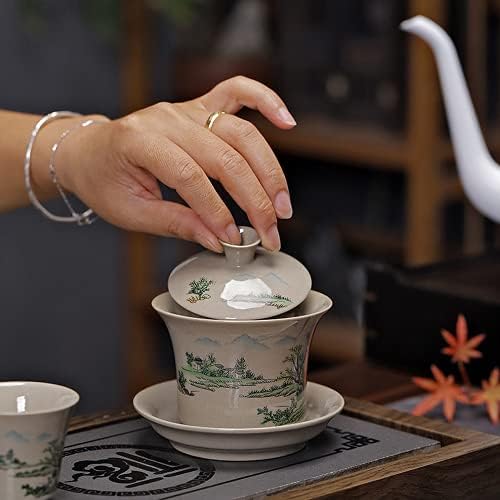 Чай и Прибори PAYNAN Керамичен Чайник С Ръчно Рисувани Гайвань Пейзаж Чаена Чаша Китайски Чай Вечеря в Кунг-фу