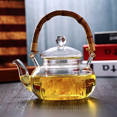 Стъклен Чайник Siyaglass С Приготвяне На Чай Кана За Кафе Огнеупорни С Бамбукова Дръжка 20 Грама
