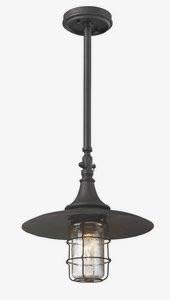 Troy Lighting F3228 Allegany-1 Окачен лампа за улицата - 13 инча и 20,38 инча височина,