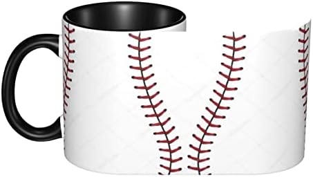 LKUZLOH Забавно бейзболна Лейси Кафеена Чаша за Жени, Мъже, Възрастни, 11 грама, Керамична Чаша за Чай, Новост, Персонализирани